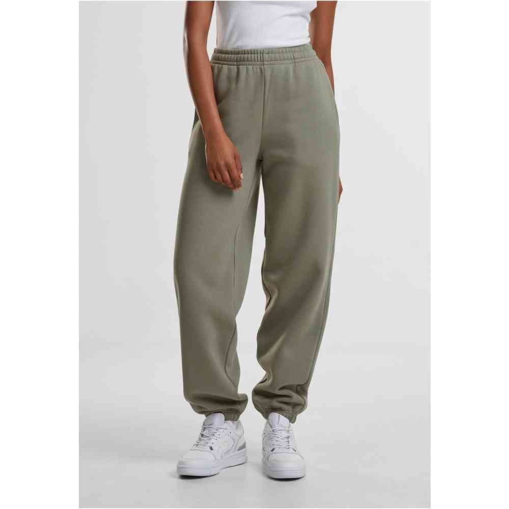 Urban Classics - Fluffy Dames joggingbroek - Olijfgroen